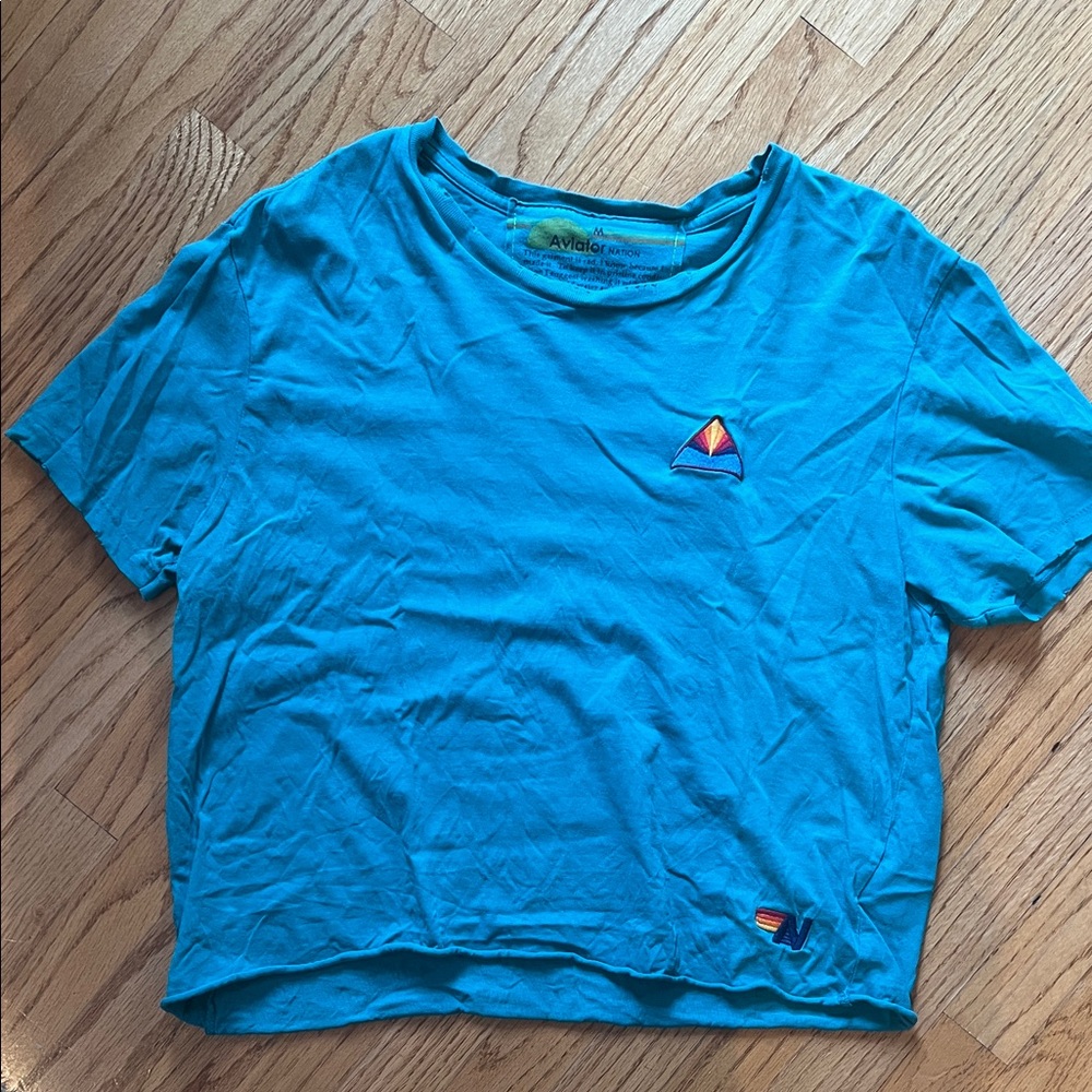 Aviator Nation Vibrant Blue Short Sleeve Tee